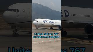 United airlines at Dubrovnik airport avgeek planes avaition stairs [upl. by Anirbes]