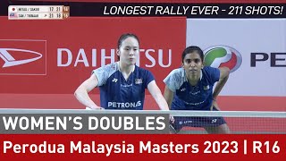 PMM 2023  Pearly TanThinaah Muralitharan MAS vs MiyauraSakuramoto JPN Longest Rally Ever [upl. by Proudlove]