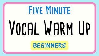 5 Minute Vocal Warm Up for Beginner Singers  Fun For All Ages [upl. by Atiuqrahs]