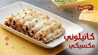 وصفة مكرونة كانيلوني مكسيكي بالدجاج من بيرفيتو  Mexican chicken Cannelloni Recipe by Perfetto [upl. by Aicilra]