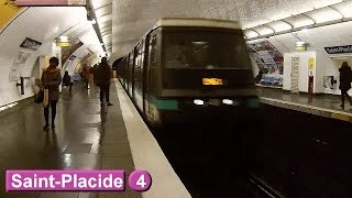 Métro de Paris  SaintPlacide  Ligne 4  RATP MP89 [upl. by Ennahteb]