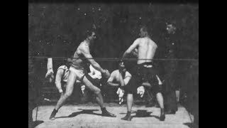 Mike Leonard vs Jack Cushing Boxing Match from 1894 [upl. by Cacka]