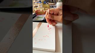 Easy Christmas Cherry wreath using Q tips watercolorpainting watercolorideas christmas artshort [upl. by Eilahtan]