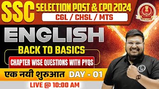 SSC Selection Post English  English Chapter Wise Questions PYQ 1 CGL CHSL MTS CPO  Bhragu Sir [upl. by Yeleen]