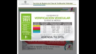 Cómo agendar cita para la verificación vehicular en el Estado de México por INTERNET  EDOMEX [upl. by Alim]