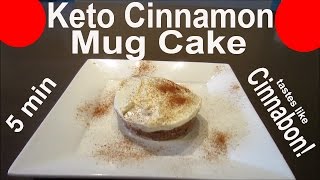 Keto Mug Cake  tastes like CINNABON  Low Carb Mug Cake  Sugar Free  Grain Free [upl. by Anotyad966]