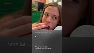 ASMR Eating a Pomegranate asmr asmreating satisfying FULL VIDEO on my PatreoncomGracieKateASMR [upl. by Ennayram41]