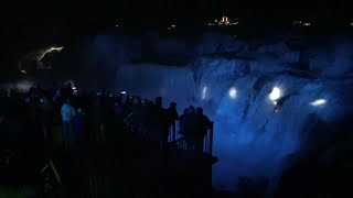 Shoshone Falls After Dark is a sight to see with the water raging [upl. by Yrahca]