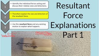 Explaining motion with resultant force in three easy steps part 1 [upl. by Selemas192]