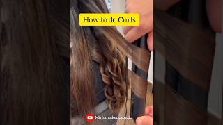 How to do Curls with straightnerHow to do Curlsstraightener se curl krny ka aasan tarika shorts [upl. by Lledyr894]