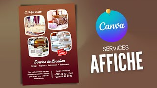 Comment Créer une Affiche pour vos Services sur Canva  Canva Affiche Tutoriel [upl. by Sillyhp]