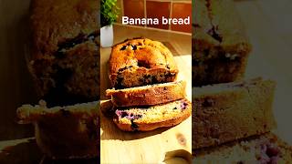 Eggless Banana Bread with Blueberries 🍞 🫐 bananabread [upl. by Atima]