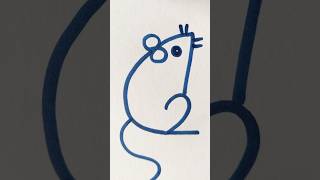 Easy rat from numbers art youtubeshorts diy draw youtube ytshorts shorts creative kids yt [upl. by Addiego]