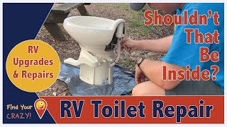 RV Leaky Toilet Repair Full Time RV Family of 9 repairs TWO ways an RV toilet leaks [upl. by Akeret]