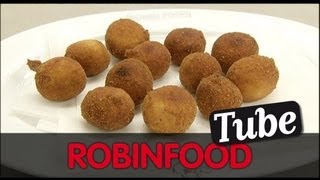 ROBINFOOD  Croquetas de bacalao  Crema de queso con higos [upl. by Gerri]