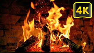 Warm Fireplace Burning for Relaxation  Cozy Fireplace 4K amp Crackling Fire Sounds 3 Hours No Music [upl. by Hakilam]