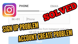 Instagram Account CreateOpen Problem Solved  How to Fix Instagram Sign Up Problem Solved [upl. by Sherrie]