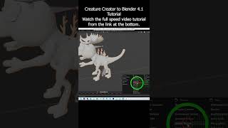 Creature Creator to Blender 41 Tutorial  Animal  Monster  Bird  Fish Creation  Spore blender [upl. by Dupre]