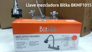 Llave mezcladora para fregadero bitka BKMF1015 [upl. by Reis]