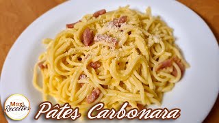 Pâtes Carbonara  Vraie Recette Italienne Facile et Rapide [upl. by Ferdy]