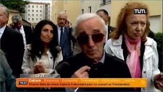 Charles Aznavour en visite à Lyon [upl. by Mode]