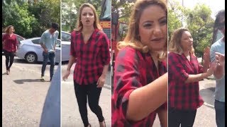 Teena Shanell Chillie Thilanka Fight On Road With Fans [upl. by Grata]