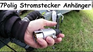 7 Poligen Stromstecker für Anhänger montieren Anleitung Montage [upl. by Eanel]