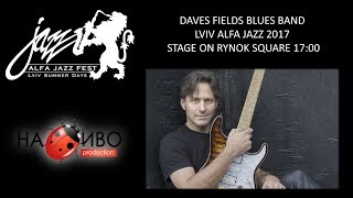 НАЖИВО  Dave Fields Blues Band  Lviv Alfa Jazz 2017  RYNOK SQUARE [upl. by Anaujit967]