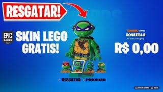 SKIN GRÁTIS PARA TODOS NO FORTNITE COMO RESGATAR A NOVA SKIN DE LEGO DE GRAÇA PARA TODOS [upl. by Nothgierc491]