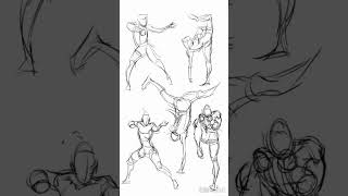 Another unstudied martial arts poses 😊 sketch digitalsketch artshorts [upl. by Guria]