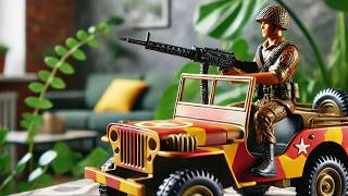 Powerful Army Tank Toy Unboxing and Fun Playtime  mall Army Tank Big Adventures kids toy video [upl. by Suehtomit935]