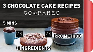 3 Chocolate Cake Recipes COMPARED Ft Rosanna Pansino  Sorted Food [upl. by Kcirdef]