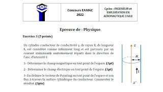 Solution Exercice 3 Physiques Concours EAMAC 2022 Niveau Ingénieur [upl. by Ibby]