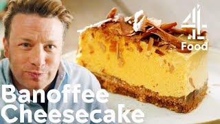 How to Make an ENTICING Banoffee Cheesecake in 30 Minutes  Jamies Quick amp Easy Food [upl. by Notnerb]