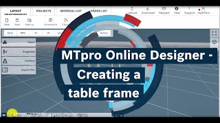 EN Bosch Rexroth MTpro Online Designer HowTo Video – layout for a table design [upl. by Niuqauj]