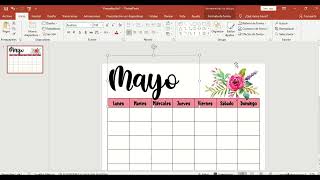 Cómo hacer un calendario o planeador mensual en PowerPoint [upl. by Kirst604]