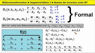 Möbiustransformation ►Doppelverhältnis 3 ►Invarianz des DV unter einer MT [upl. by Eittap]