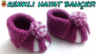 Karpuz Dilimli Bebek Patiği Modeli  Baby Booties  Örgü Dantel Oya El İşi [upl. by Danczyk]