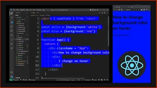 React Change Background Color Dynamically on Hover mouse over  onMouseEnter event [upl. by Godiva]