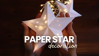 Tutorial STELLA DI CARTA  prima e dopo  illumina il Natale in casa e in balcone [upl. by Adelind]