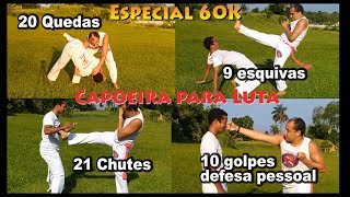 60 movimentos de capoeira para Luta 51 Golpes e 9 esquivas  Técnicas de defesa pessoal [upl. by Asoral]