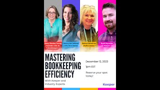 Keeper  Mastering Bookkeeping Efficiency Panel Discussion [upl. by Anayi647]