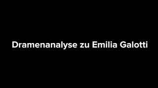 Dramenanalyse Emilia Galotti  Deutsch Oberstufe [upl. by Rim708]