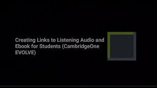 Video 2 Creating Link to Listening Audio and Ebook for Students [upl. by Lang948]