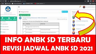 INFO ANBK SD TERBARU TENTANG REVISI JADWAL ANBK SD 2021 [upl. by Lleznol424]