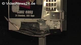 10012016  VN24  Täter sprengen ZigarettenAutomat mit illegalem Böller in Datteln [upl. by Shelia]