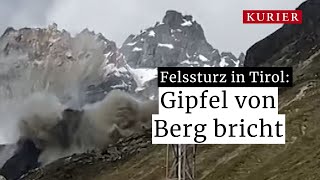 Massiver Felssturz Tiroler Berggipfel bricht [upl. by Naujled]