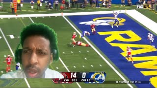 Did He Really Drop That San Francisco 49ers vs Los Angeles Rams Game Highlights Reaction [upl. by Shutz414]