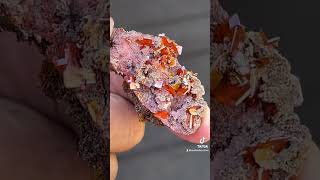 Red wulfenite from China crystals mineralogy mineralspecimen [upl. by Edythe956]