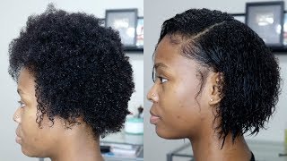 OMG I TEXLAXED MY NATURAL HAIR 4b CURLY ➡️ WAVY FULL TUTORIAL [upl. by Akem239]